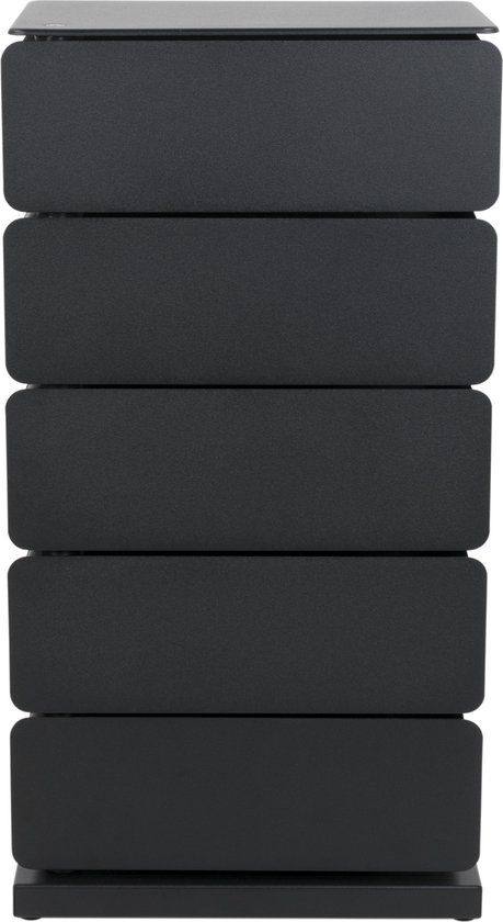 Spinder Design Joey 5 Drawer Cabinet - Black - Steel