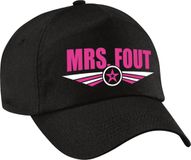 Bellatio Decorations Mrs fout fun tekst pet zwart voor dames