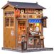 Merkloos Poppenhuis boekenhoek book nook - DIY bouwset - 240 onderdelen - LED-verlichting