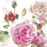 Ihr 20x Gekleurde 3-laags servetten rozen 33 x 33 cm