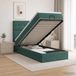 Maison Exclusive Lit Ottoman exclusif, avec matelas, couleur vert foncé, 90 x 190 cm, revêtement en velours