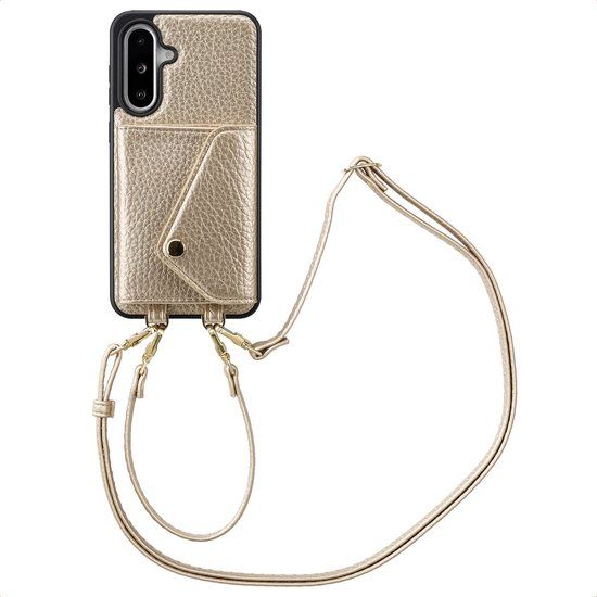 Selencia Sera Koordhoes met Pashouder Envelop voor Samsung Galaxy A36 / A56 (5G) - Champagne