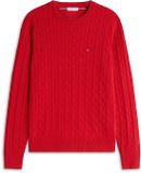 Tommy Hilfiger Heren Gebreide Trui Katoen XXL Rood