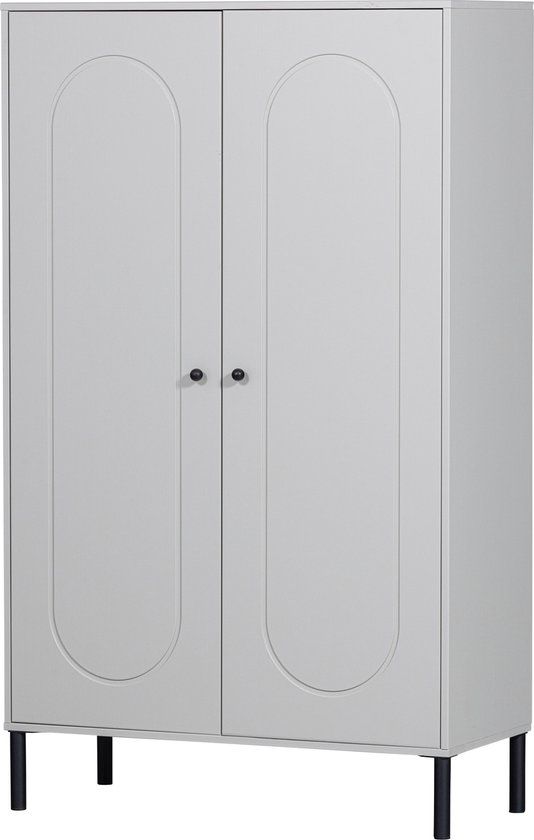 WOOOD Xina Lage Kast - Grenen - Wolkengrijs - 149x90x40