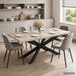 Maison Exclusive - Table à manger, 180 x 90 x 76 cm, manguier massif blanchi