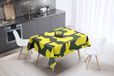 Bonamaison Tafelkleed, Anti-Mold, Sneldrogend, Waterdicht, 100% Polyester Tafellaken, Neon Geel, Rook, 140 x 140 Cm