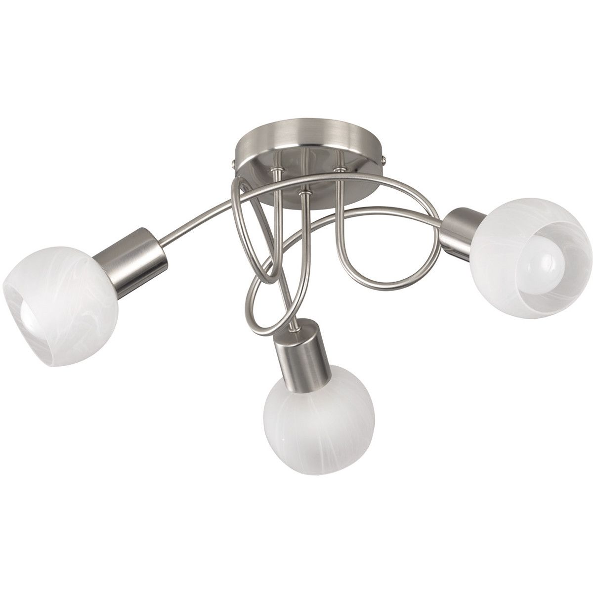 BES LED Trion Antiniba Plafondlamp - E14 - 3-lichts - Rond - Ø47cm - Mat Nikkel