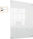 Nobo Draagbaar, Droog Uitwisbaar Mini Whiteboard voor aan de Muur - 600 x 450 Millimeter - Inclusief Whiteboard Marker - Transparant Acryl