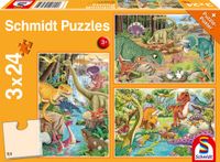 Schmidt - Puzzle - Plezier met de dinosaurussen - 3 x 24 stukjes - Enfants - vanaf 3 jaar