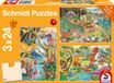 Schmidt - Puzzle - Plezier met de dinosaurussen - 3 x 24 stukjes - Enfants - vanaf 3 jaar