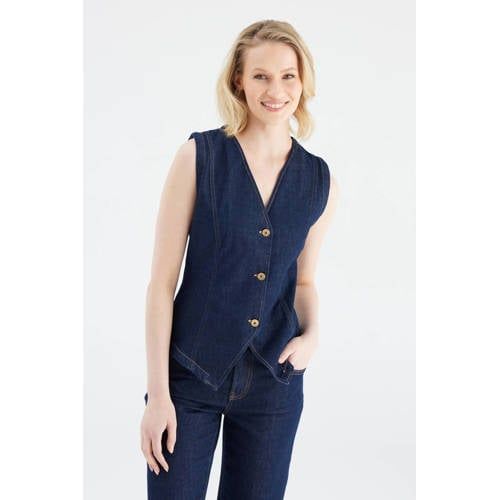 Cup of Joe Denim gilet dark blue denim