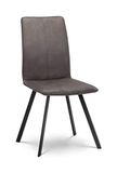 Julian Bowen Monroe eetkamerstoelen, antraciet/zwart, 2 stuks