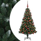 vidaXL Kunstkerstboom met Ballen 120 cm 150 LED's Warmwit