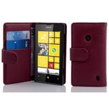 Cadorabo Lila Kunstleer Telefoonhoesje voor Nokia Lumia 520 / 521 met Kaarthouder