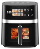 Friteuse à air chaud, 5,5 litres - 8-en-1 airfryer - Max. 200°C - 220V - Cuisson faible en gras - Commande par écran tactile et panier antiadhésif avec fenêtre de visualisation