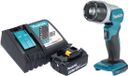 Makita DML 808 RG1 accu-handlamp 14,4 / 18 V 190 lm LED + 1x oplaadbare accu 6,0 Ah + oplader