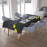 Bonamaison Tafelkleed, Anti-Mold, Sneldrogend, Waterdicht, 100% Polyester Tafellaken, Neon Geel, Rook, 140 x 200 Cm