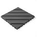 Dalles de terrasse en plastique emboîtables, 44 pièces 30x30 cm, extérieur et intérieur, résistantes à l'eau, gris foncé