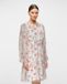 VILA Viemma L/S O-Neck Short Dress/Ka - Jurk - Dames - Mini jurk - Polyester - Print - Cloud Dancer - Maat 36