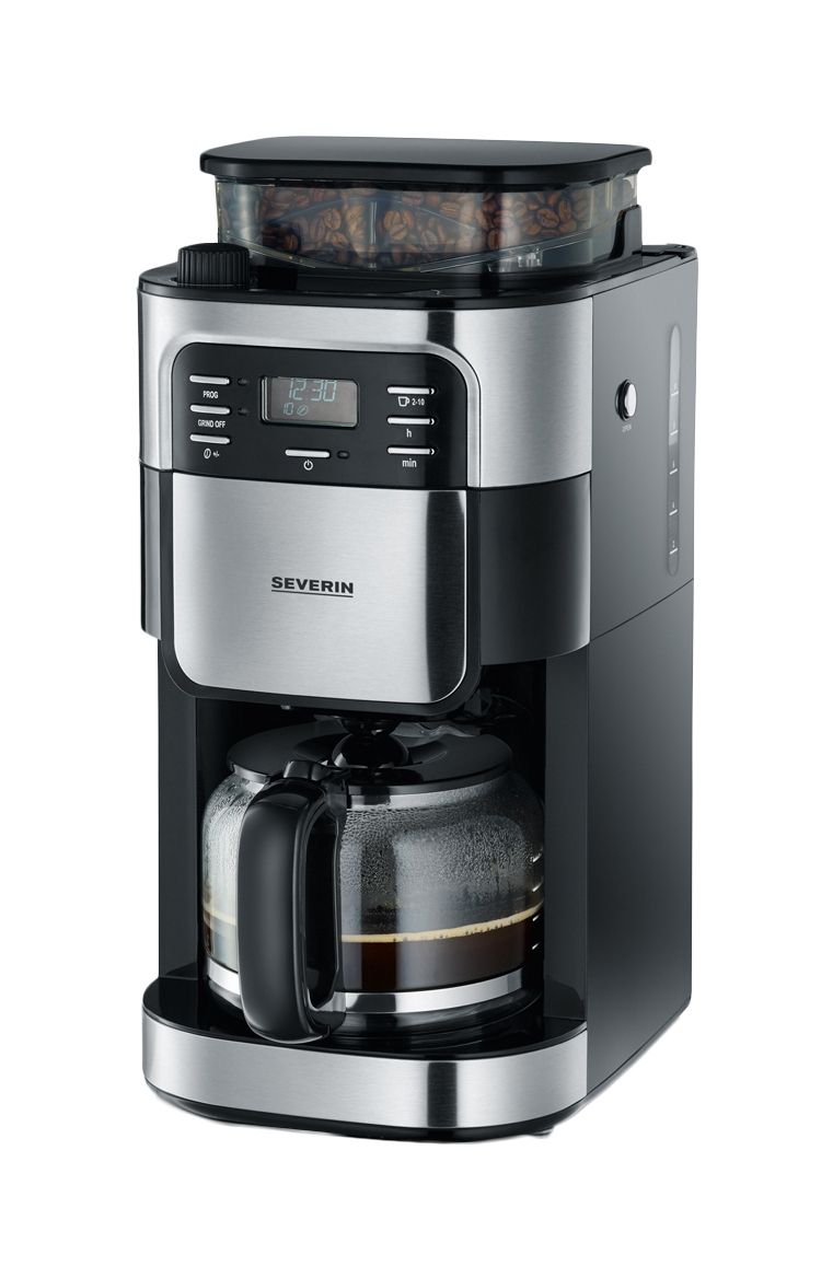 Severin KA 4810 Filter Koffiezetapparaat - Met Bonenmaler - Zwart/RVS