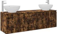 vidaXL Badkamerkastenset 3 st Gerookt eiken 49,5 x 44,5 x 65 cm