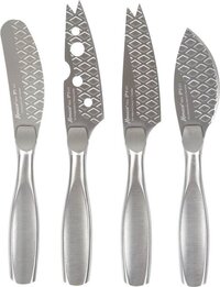 Boska Kaasmessenset Mini Monaco+ - Kaasmesjes - Set van 4 - RVS - Zilver