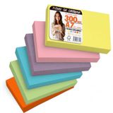 OFITURIA Flashcards A7, meerkleurig, glad, 300 stuks, karton