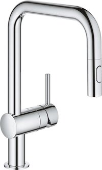 GROHE Minta Keukenkraan - Chroom - Met Uittrekbare Handdouche - 2 Straalsoorten