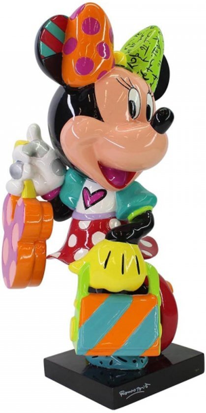 Disney by Romero Britto Disney beeldje - Britto collectie - Minnie Mouse Shopping / Fashionista