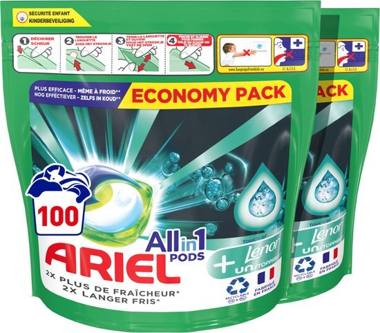 Ariel All-in-1 Pods + Unstoppables Wasmiddel - Voordeelverpakking 100 Wasbeurten - Wasmiddel Pods