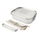 Pioneer Roestvrij staal Lekvrije Lunch Bento Doos met Verdeler, Spiegel Opgepoetst, 1400ml