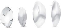 Calvin Klein Dames Oorbellen - Oorknopjes - Staal - Zilverkleurig - 26 mm