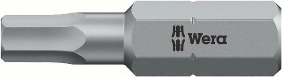 Wera 05135073001 1/4" Hex-Plus Inbus Bit - 1/8" x 25mm