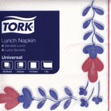 Tork Brabants Bont Servet - 400 stuks - Papier - Wit - 33 x 33 cm