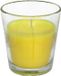 Gerimport Citronella kaarsje in potje - glas - 20 branduren - citrusgeur - geurkaars - geel