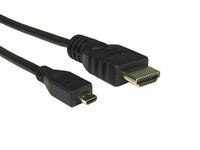 RS PRO HDMI-kabel A HDMI stekker B Micro HDMI stekker 4K max, 1,5m, zwart