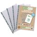eco-eco A4 100% Gerecycleerde Premier Multi Geperforeerde Zakken Glas Duidelijk, Transparant Poly Wallet Sheet Protector, 90 Microns (Pack van 100)