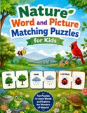 Nature Word and Picture Matching Puzzles for Kids
