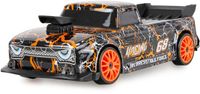 Amewi 21128 Drift Sport Car Mini-breaker met ondergrondverlichting, 4WD 1:24 RTR, oranje, kinderen vanaf 6 jaar