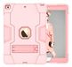 iPad 2/3/4 generatie case met kickstand, duurzame high-performance schokdoss harding, hard hybride drielaagse beschermdeksel, iPad tablet siliconen hoes (roségoud
