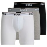 BOSS Herren 3er-Pack Power Boxershorts (weiß, grau, schwarz) - XL