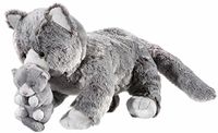 Heunec Gatto pluche kat, grijs