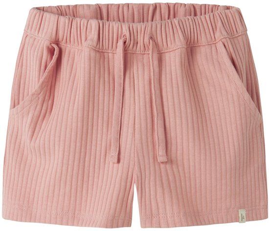 Lil' Atelier Shorts Biologisch katoen Rose Tan Gestreept Maat 98