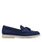 Clarks Narini Edge Mocassin voor dames, Navy Suede, 39 EU