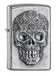 Zippo Stormaansteker - The Skull, satijn chroom, embleem - navulbaar - herbruikbaar - winddicht design - geschenkdoos - Made in USA