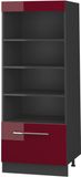 Vicco Keukenrek Fame-Line, Bordeauxrode hoogglans/Antraciet, 60 cm