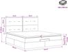 vidaXL Lit plateforme avec matelas, marron foncé, 140 x 190 cm, tissu