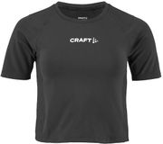 Craft Rush 2.0 Crop Top Dames - Zwart | Maat: L