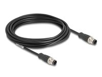 DeLOCK 80849 M12 Cat5e S/FTP Câble réseau Noir 5 m