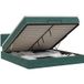 Maison Exclusive Lit Ottoman exclusif, avec matelas, couleur vert foncé, 160 x 200 cm, revêtement en velours
